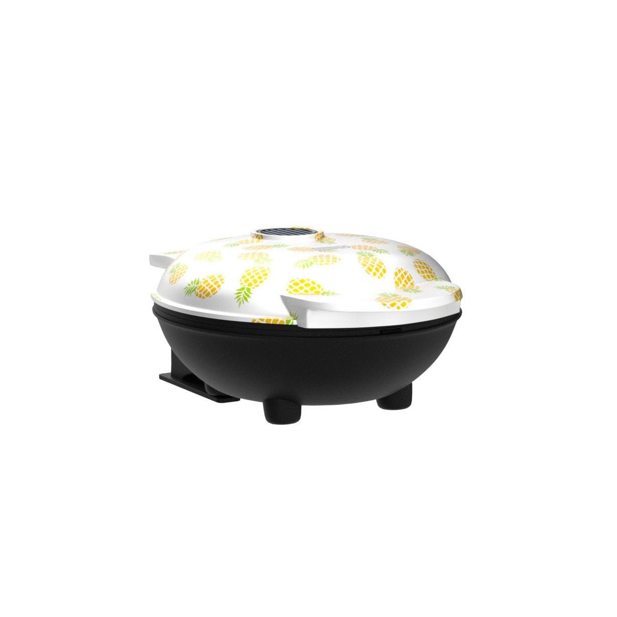 Dash Mini Maker For Individual Waffles, Hash Browns, Keto Chaffles With Easy To Clean, Non-Stick Surfaces, 4 Inch, White Pineapp